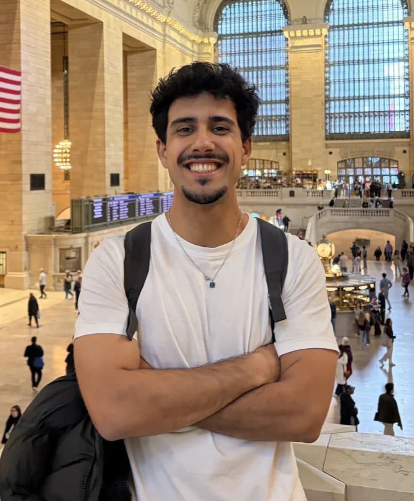 João smiling in Grand Central Terminal